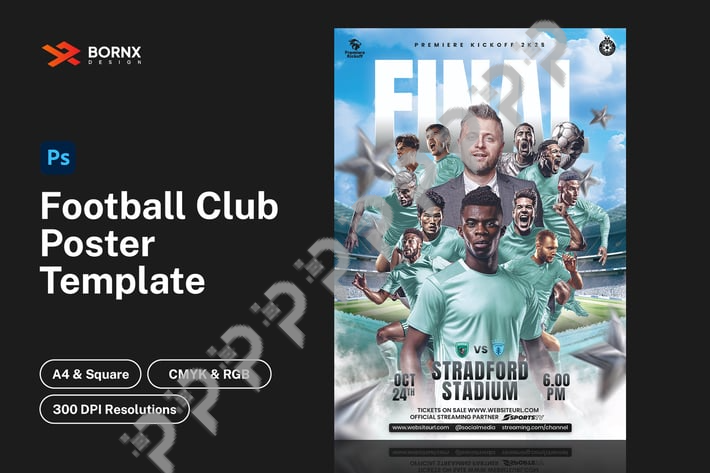 Football Club Poster Template