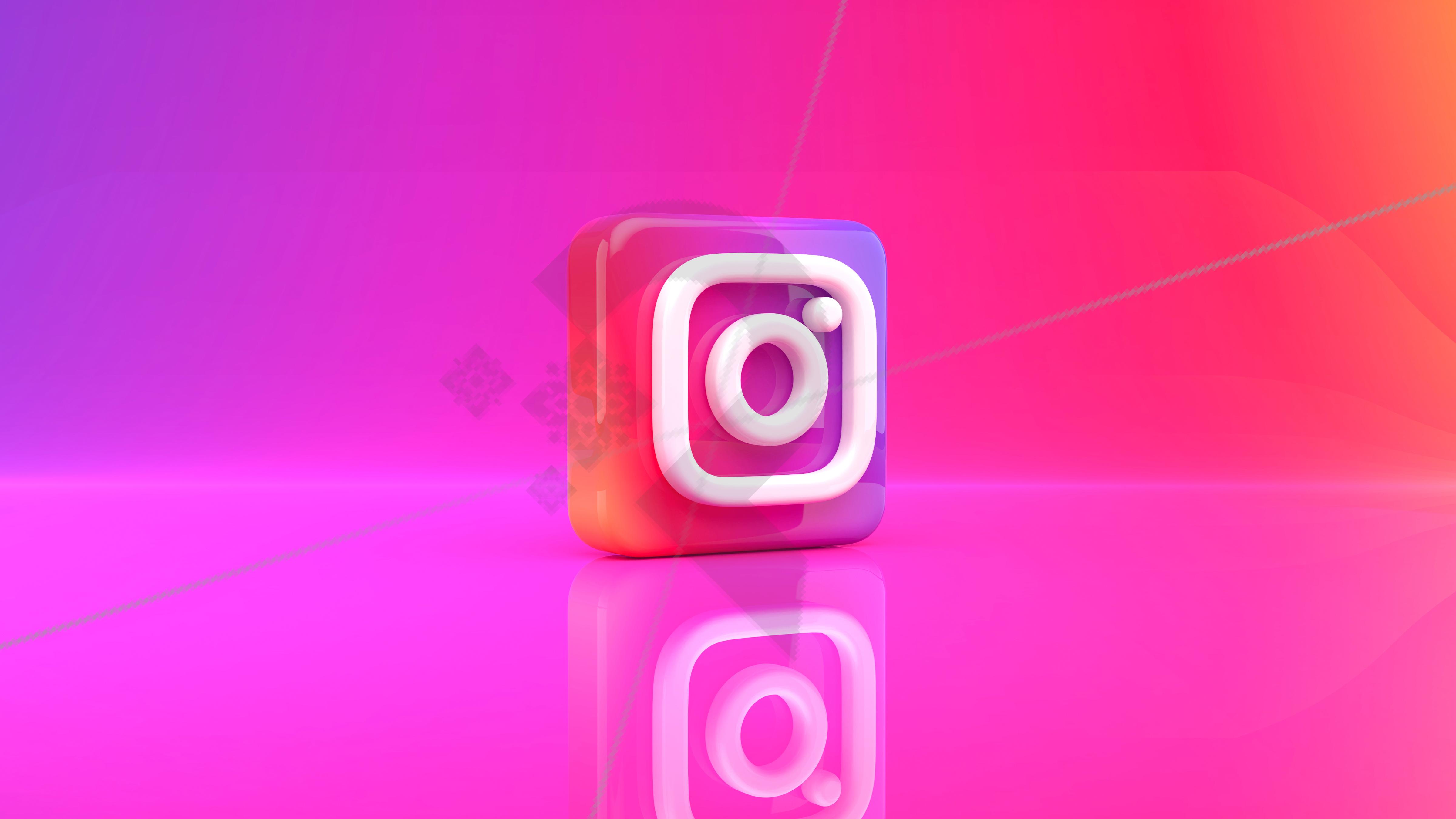 Background Instagram Logo 3D Illustratio