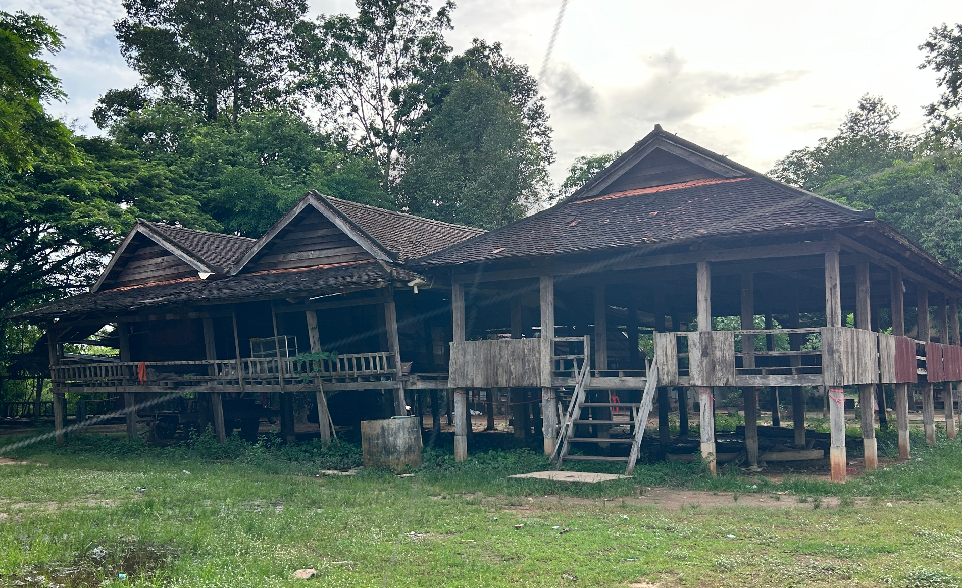 Traditional Wooden Stilt Houses in Lush