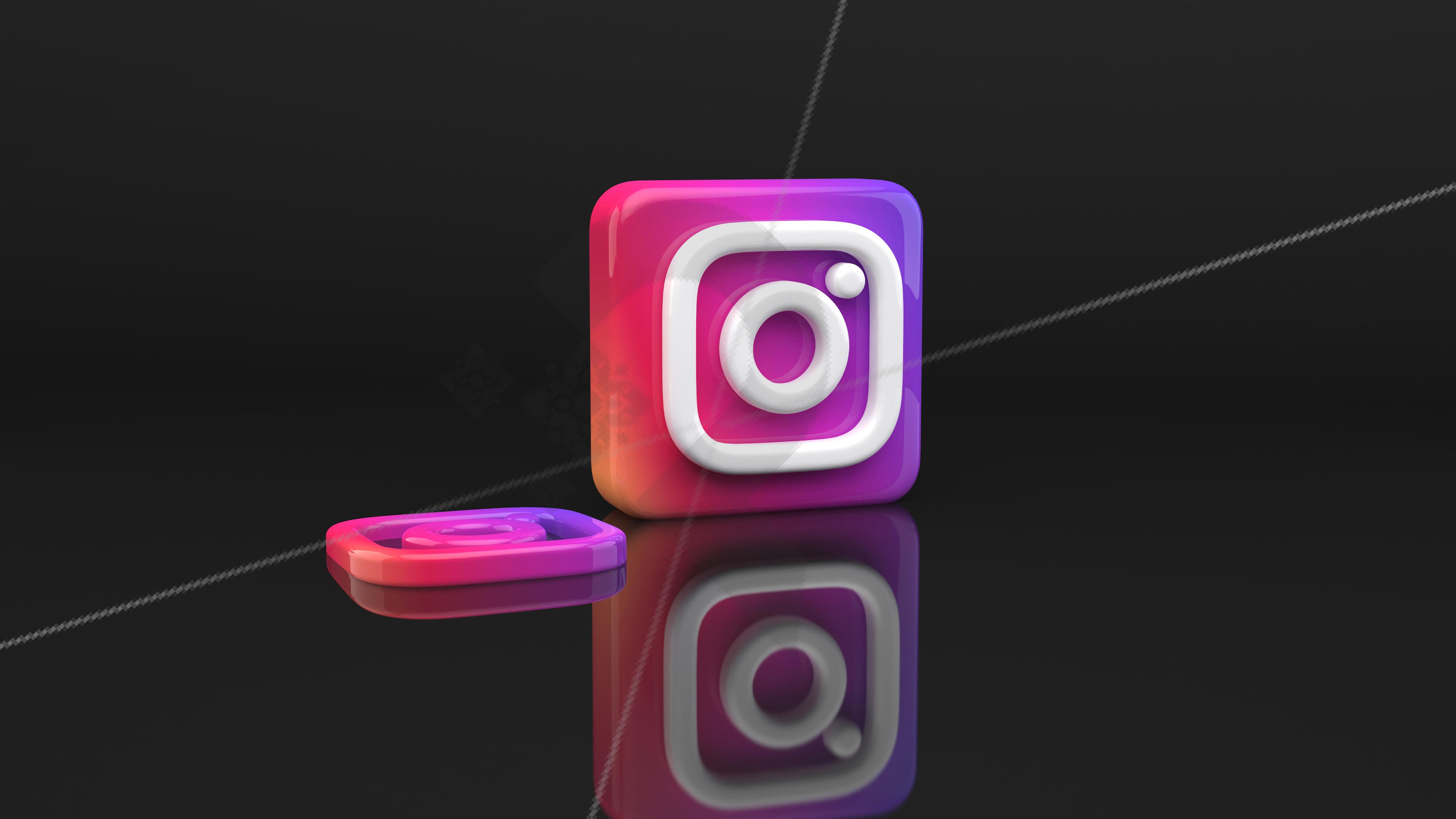 Instagram Background Logo 3D Illustratio